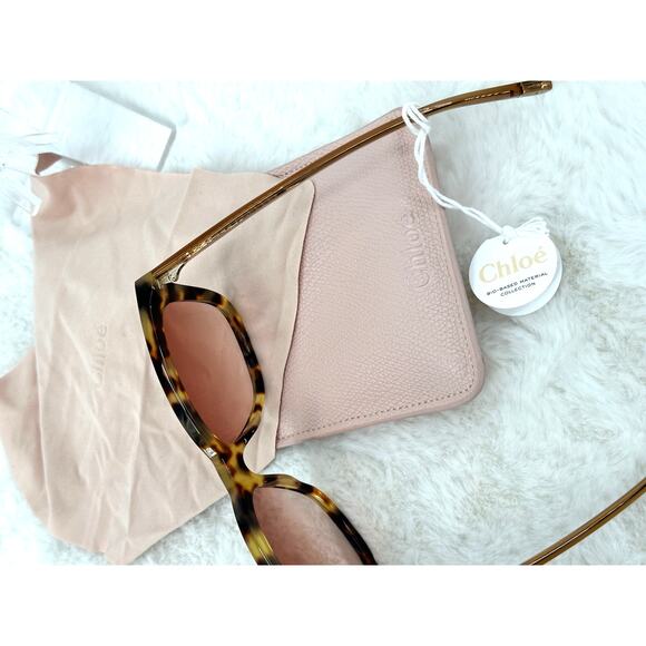 Chloe‎ Women's Havana Sunglasses CH0079S 001 56 - Picture 9 of 13